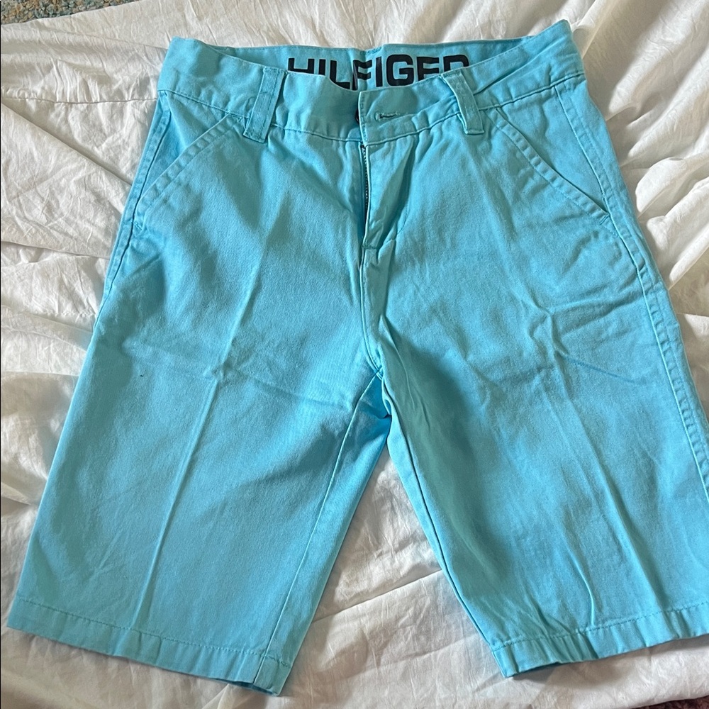 Tommy Hilfiger kids Aqua Flat Front Shorts